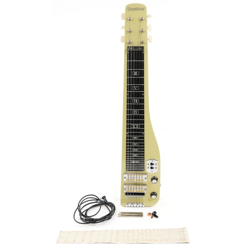 461 - A Guyatone lap steel guitar, Japanese, finished in olive green, 71cm in length.