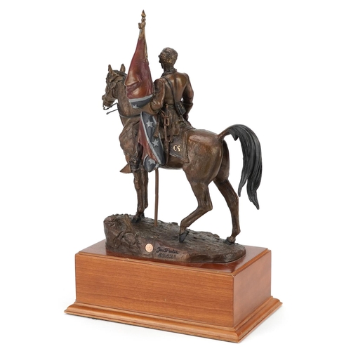 8 - A Franklin Mint Pride of the South bronze figure group by Jim Ponter on a plinth base, bearing signa... 