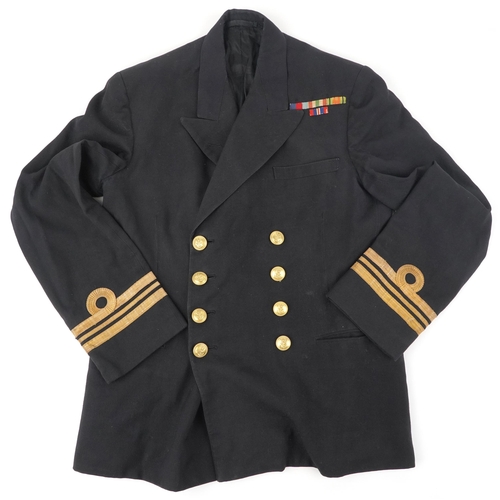 779 - Naval interest clothing including three dress tunics with bars