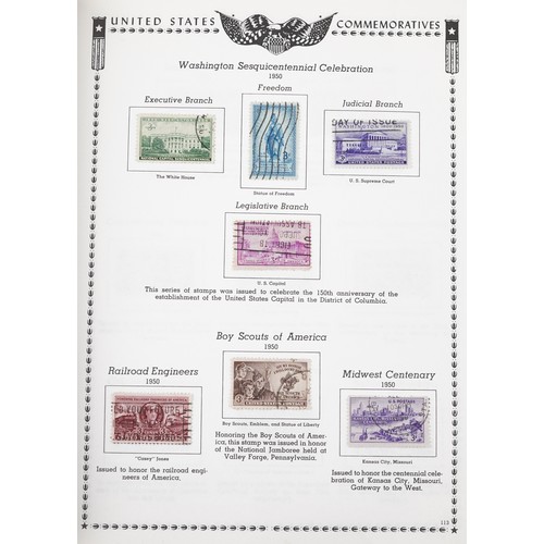 1522 - 19th century and later American stamps, some housed in two albums, including loose stamps, first day... 