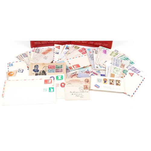 1522 - 19th century and later American stamps, some housed in two albums, including loose stamps, first day... 