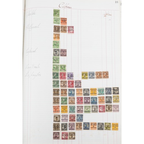 1515 - A very comprehensive collection of 19th century and later US pre-cancel stamps housed in a large led... 