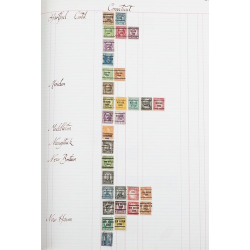 1515 - A very comprehensive collection of 19th century and later US pre-cancel stamps housed in a large led... 