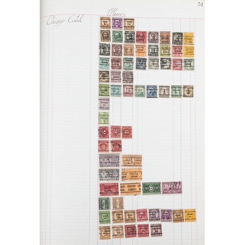 1515 - A very comprehensive collection of 19th century and later US pre-cancel stamps housed in a large led... 