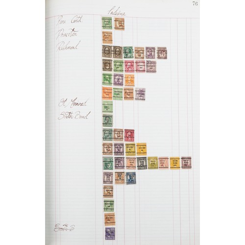 1515 - A very comprehensive collection of 19th century and later US pre-cancel stamps housed in a large led... 