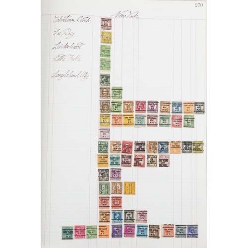 1515 - A very comprehensive collection of 19th century and later US pre-cancel stamps housed in a large led... 