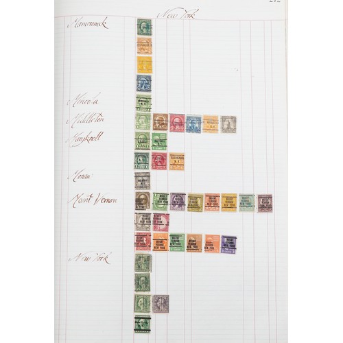 1515 - A very comprehensive collection of 19th century and later US pre-cancel stamps housed in a large led... 