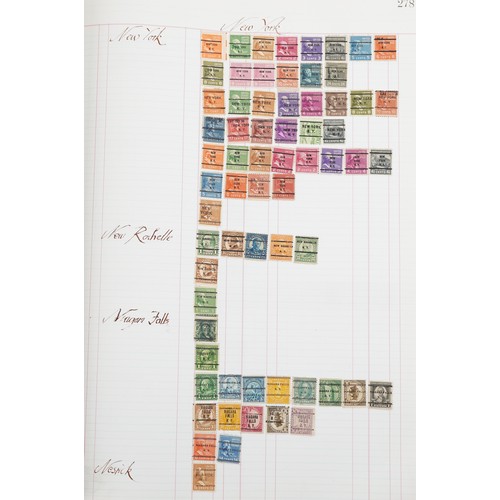 1515 - A very comprehensive collection of 19th century and later US pre-cancel stamps housed in a large led... 