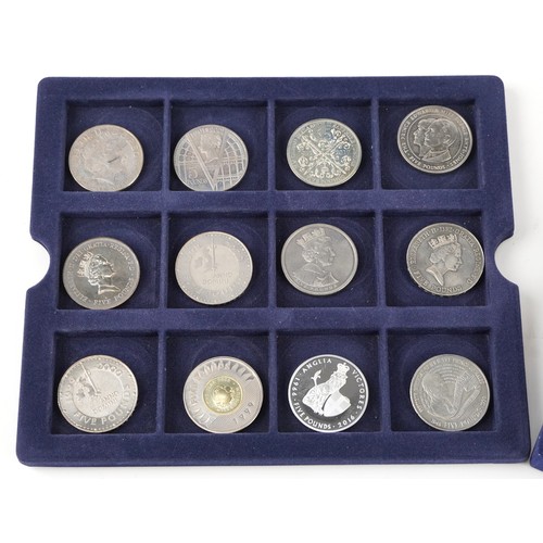 1488 - Twenty four commemorative British five pound coins, one hundred and twenty pounds in face value.