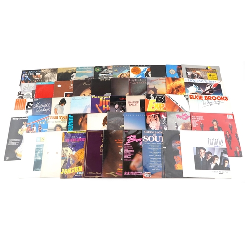 1046 - A collection of predominantly 80s and 90s vinyl LP records including Lou Reid, U2, Ian Hunter, Simpl... 