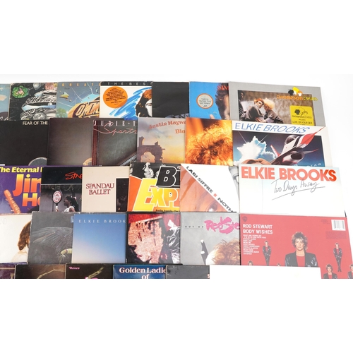 1046 - A collection of predominantly 80s and 90s vinyl LP records including Lou Reid, U2, Ian Hunter, Simpl... 