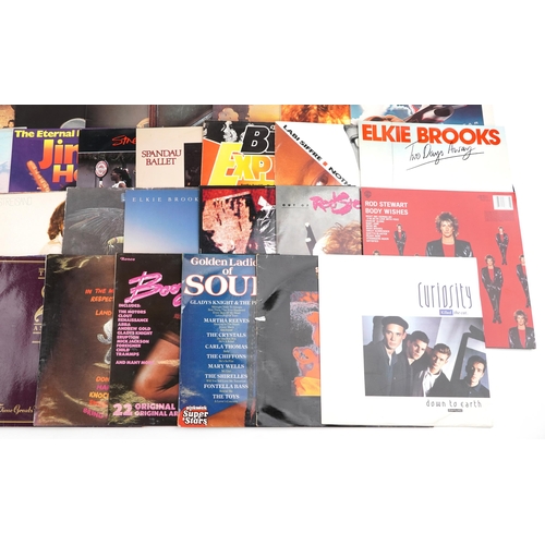 1046 - A collection of predominantly 80s and 90s vinyl LP records including Lou Reid, U2, Ian Hunter, Simpl... 