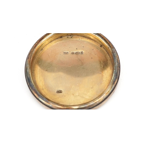 27 - Stockwell & Co., an Art Deco engine turned silver and pink guilloche enamel compact, London import m... 