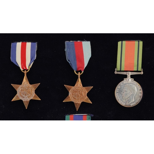  Seven British military World War II medals including Canadian Volunteer Service medal, Canadian Forc... 