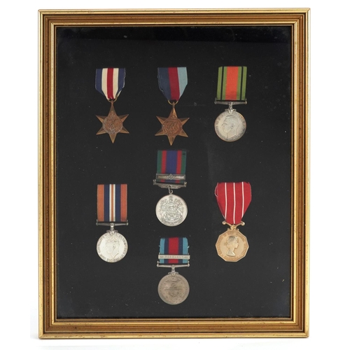  Seven British military World War II medals including Canadian Volunteer Service medal, Canadian Forc... 