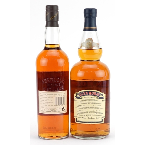 385 - Two bottles of whisky comprising Glen Moray 16 Year Single Speyside Malt Scotch whisky and Aberlour ... 