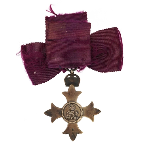 2407 - A George V silver OBE medal with ribbon.