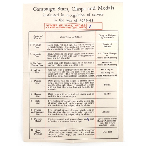 2399 - Two British military World War II medal trios with two boxes of issue addressed to C F Kirby and P S... 