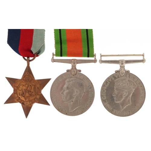 2502 - British military World War II medal trio.