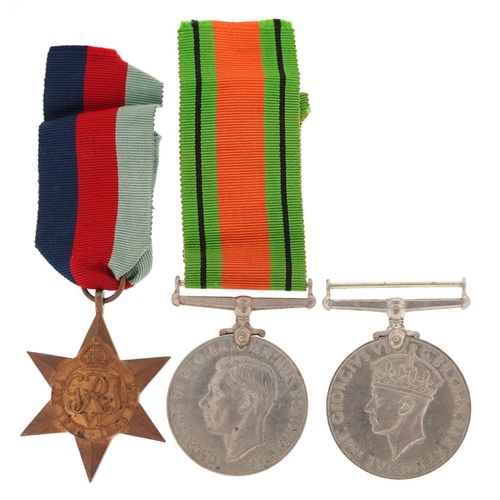 2502 - British military World War II medal trio.