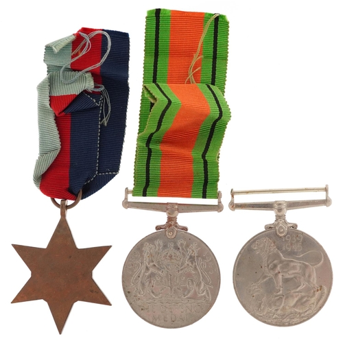 2502 - British military World War II medal trio.