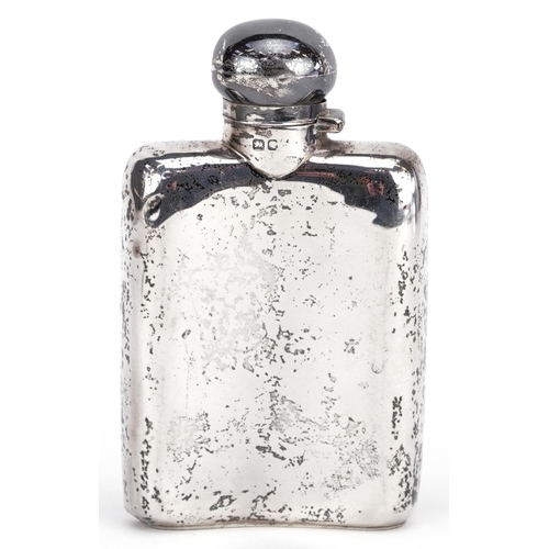 530 - William Neale, a Victorian silver hip flask with bayonet lid, Chester 1899, 12cm high, 112.0g.