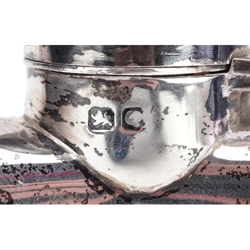 530 - William Neale, a Victorian silver hip flask with bayonet lid, Chester 1899, 12cm high, 112.0g.