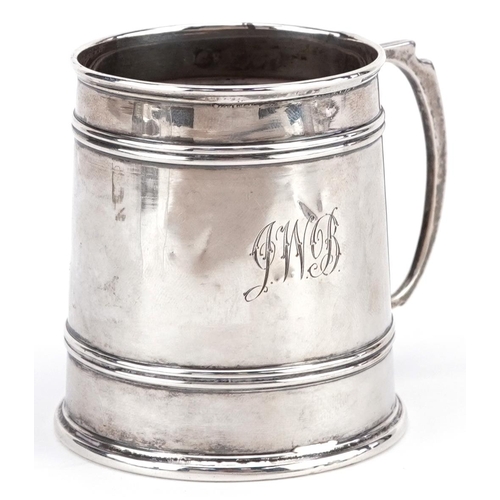 505 - A George V silver christening tankard, TS maker's mark, Birmingham 1933, 6.5cm high, 53.0g.