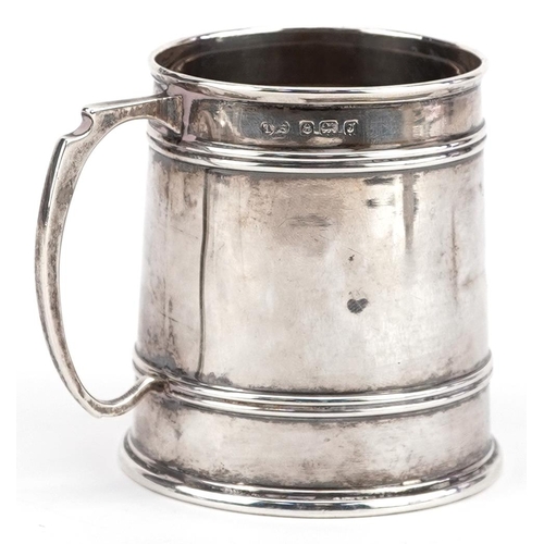 505 - A George V silver christening tankard, TS maker's mark, Birmingham 1933, 6.5cm high, 53.0g.