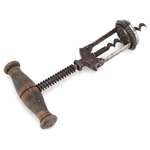  A 19th century German split frame Columbus corkscrew stamped Fruher D.R.P70879.