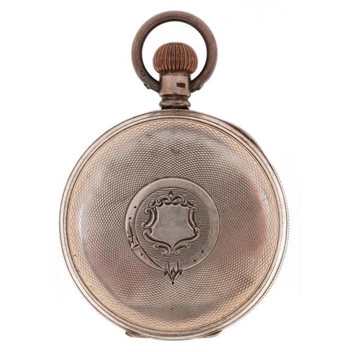 3759 - Waltham, a gentlemen's silver open face top wind pocket watch having enamelled and subsidiary dials ... 