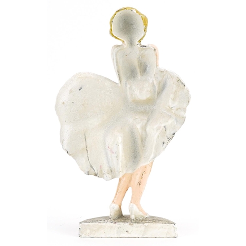 1179 - A novelty cast iron figure of Marilyn Monroe, 34cm high.