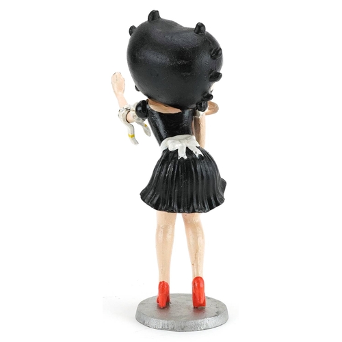 1253 - A novelty cast iron figure of Betty Boop, 30cm high.