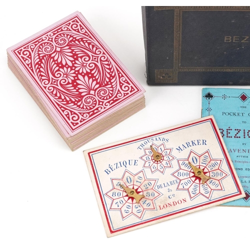 1326 - A Bezique card game by Cavendish, 2nd edition, London, Thos. De la Rue & Co 1869, cased.