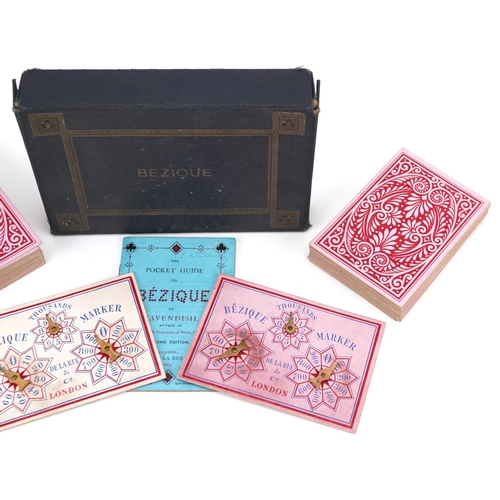 1326 - A Bezique card game by Cavendish, 2nd edition, London, Thos. De la Rue & Co 1869, cased.