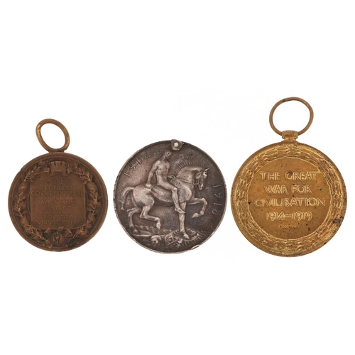 2388 - British military World War I medal pair and King's medal awarded to 926336 GNR.P.DINEEN.R.A..