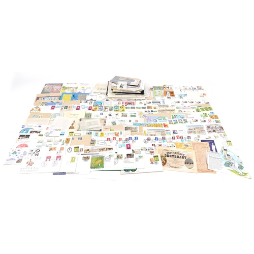 2221 - A quantity of cricket related first day covers and stamps to include Geoffrey Boycott 100th Test Mat... 