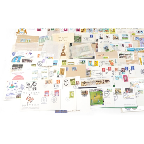 2221 - A quantity of cricket related first day covers and stamps to include Geoffrey Boycott 100th Test Mat... 