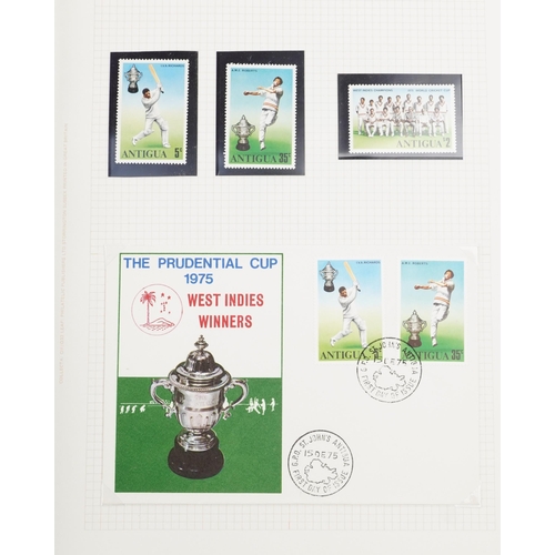 2223 - Five albums of stamps and first day covers to include a signed cover of The Sussex County Cricket Cl... 