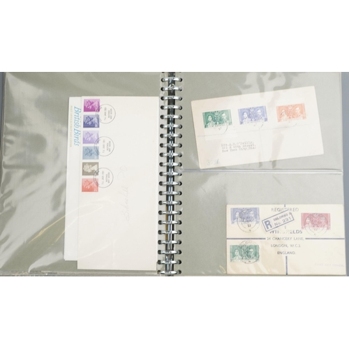 2223 - Five albums of stamps and first day covers to include a signed cover of The Sussex County Cricket Cl... 