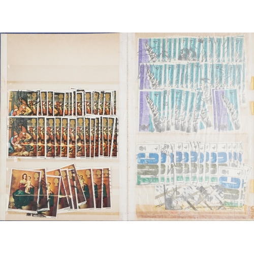 2224 - British and world 19th century and later world stamps, some loose, mainly arranged in a series of st... 