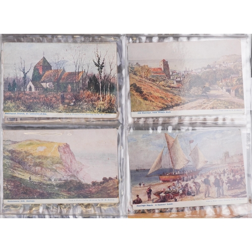 2240 - Early 20th century and later postcards from Sussex and Kent, some loose, predominantly from the Hast... 