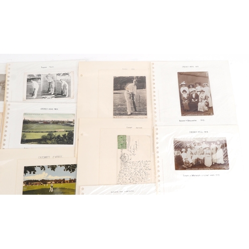 2296A - Early 20th century cricket related postcards to include Hailsham 1916 at the Recreation Ground, St. ... 