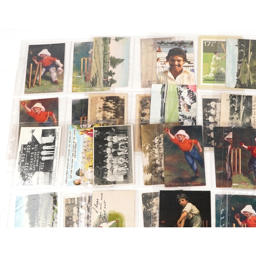 2235 - A quantity of early 20th century and later cricket related postcards to include W. G. Grace.