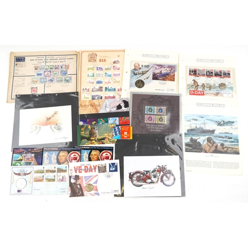 2236 - A small quantity of coin covers and British and world stamps to include World Word II commemorative ... 