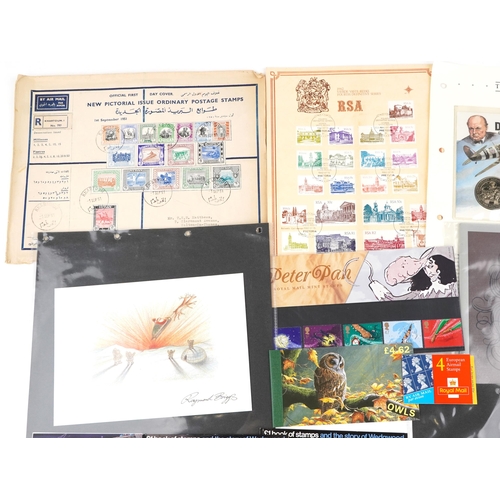 2236 - A small quantity of coin covers and British and world stamps to include World Word II commemorative ... 