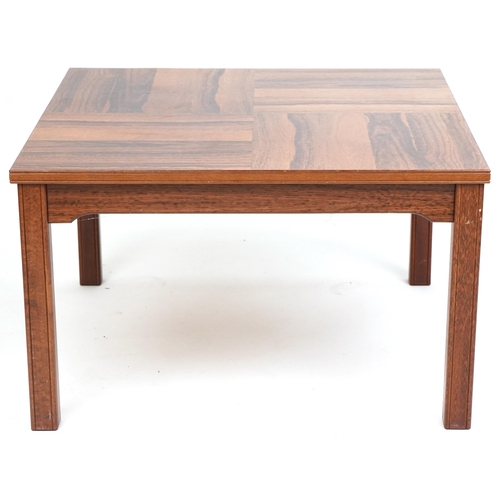 2043 - A late 20th century square Swedish coffee table by Ulferts, 45cm H x 75cm W x 75cm D.