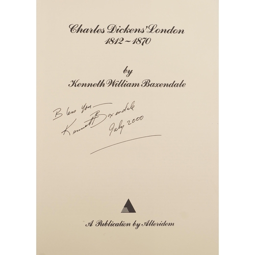 2349 - An Illustrated Map of Charles Dicken's London 1812-1870 by Kenneth William Baxendale, signed by the ... 