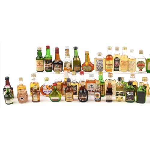 389 - A large collection of predominantly whisky alcohol miniatures including Glayva, Something Special, J... 