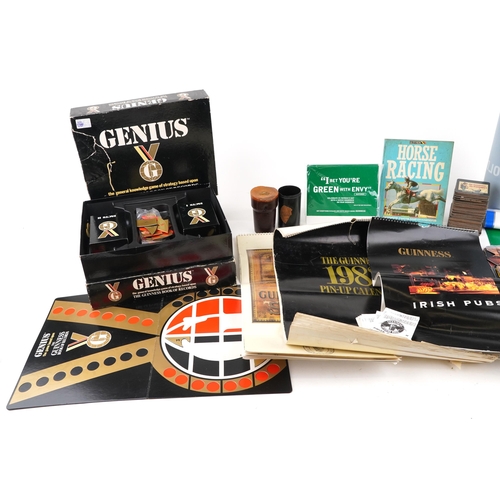 2329 - Vintage and later Guinness memorabilia including 1997 calendar, bar mats, The Guinness Book of Recor... 